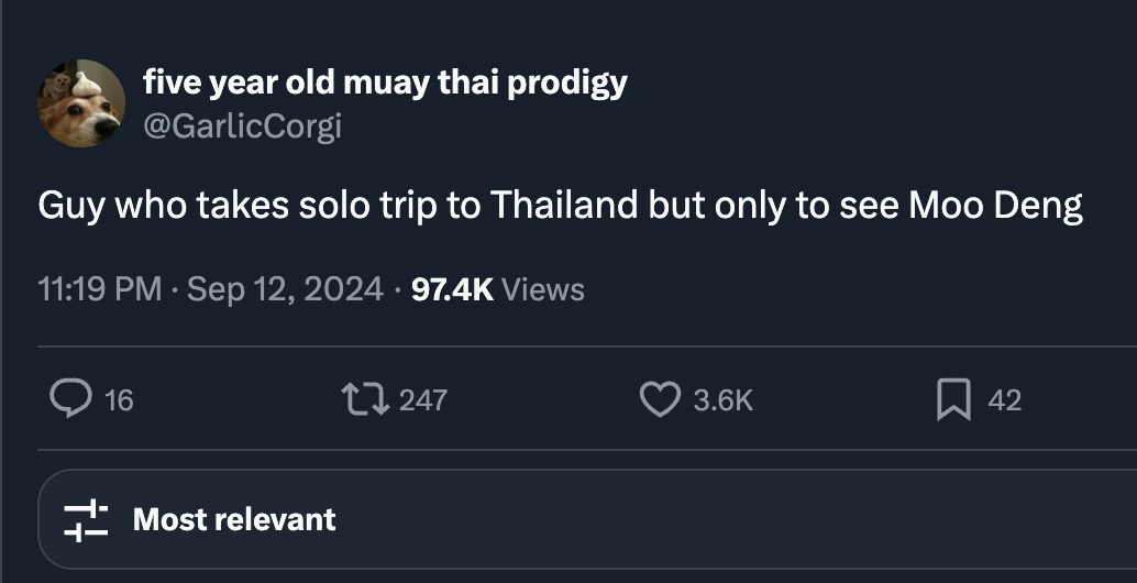 moo deng memes - screenshot - five year old muay thai prodigy Guy who takes solo trip to Thailand but only to see Moo Deng Views 16 Most relevant 247 42